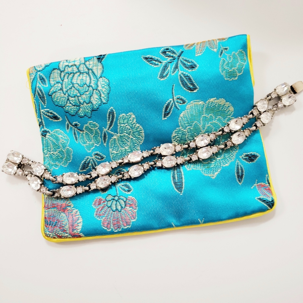 Vintage 90s Ben-Amun Art Deco Crystal Bracelet